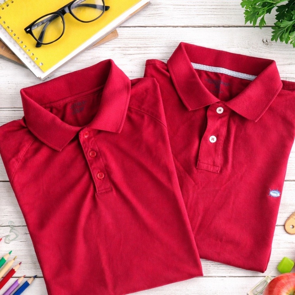 BUNDLE Southern Tide BCG Boys Red Polo Shirt XL 18 20 extra large school uniform